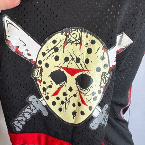 Rubie’s Friday the 13th Miss Voorhees 13 Jersey Dress Black Red L - Picture 5 of 10